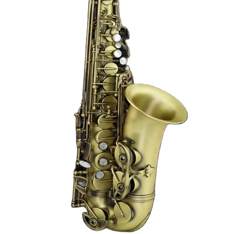 

High Grade Antique Finish Eb E-flat Alto Saxophone Sax Shell Key Carve Pattern Woodwind Instrument with Case Other Aeccessaries
