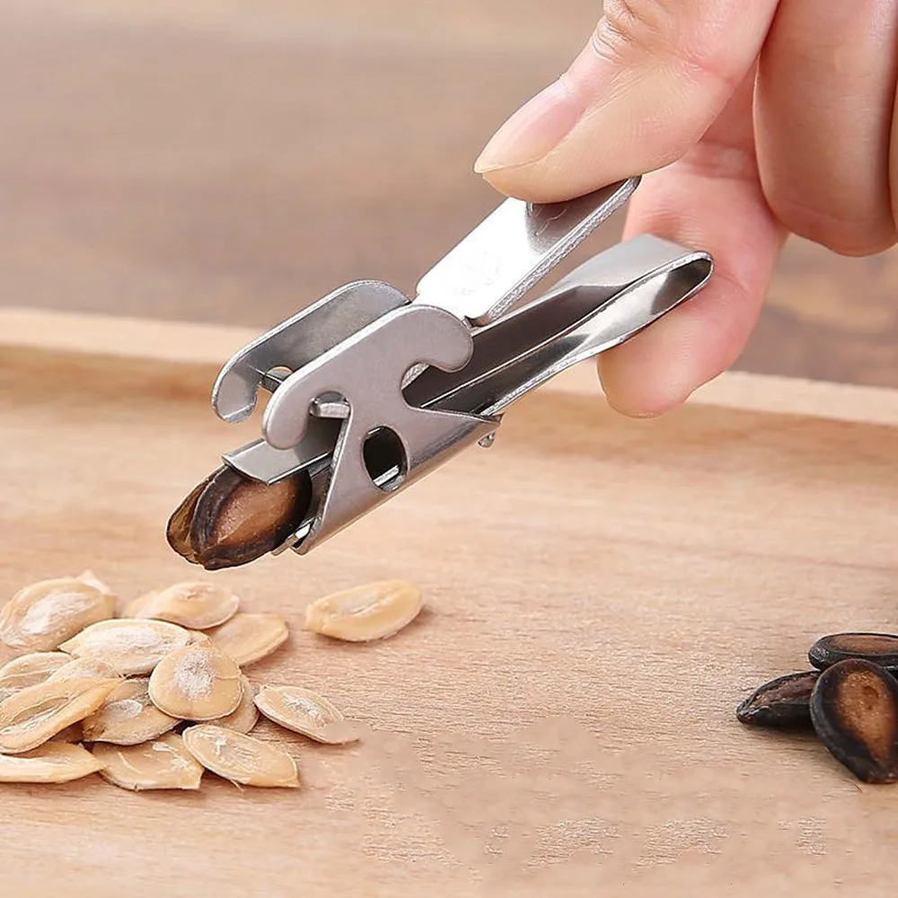 

Wonderlife Sheller Nuts Opener Melon Seed Plier Clamp Pistachio Opener Sunflower Seeds Peeler Walnut Pine Cracker Kitchen Tools