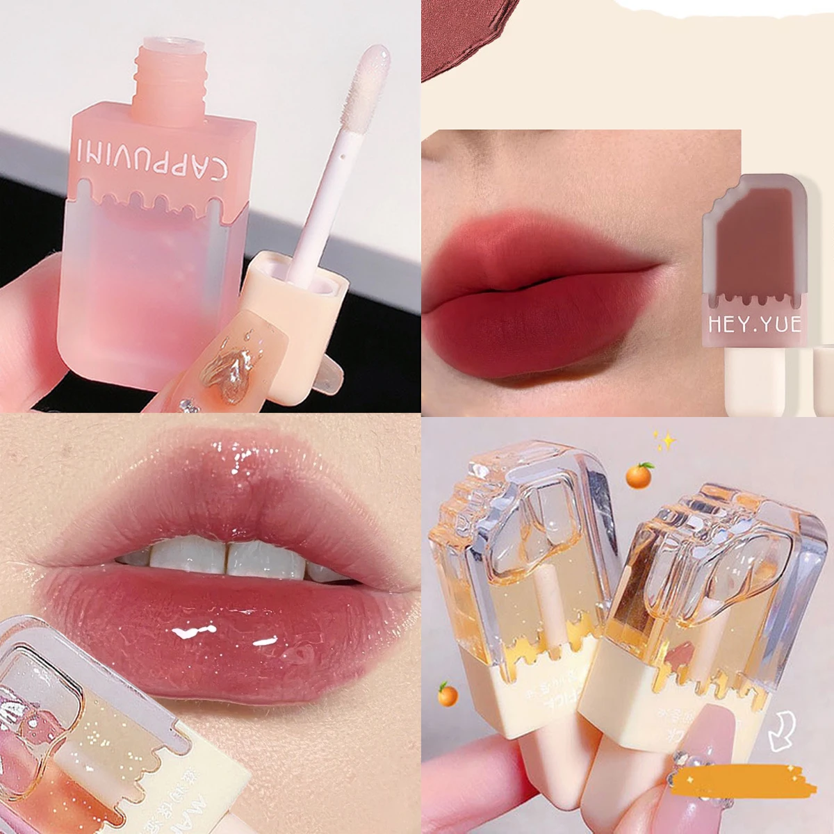 

Lip Balm Oil Moisturizing Nourishing Water Glass Lip Glaze Hydrating Lip Plumper Gloss Girls Lipstick Clear Priming Care Cream