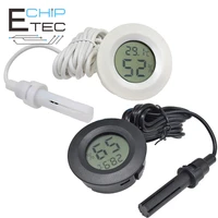 round mini lcd digital thermometer hygrometer temperature indoor convenient temperature sensor humidity meter gauge
