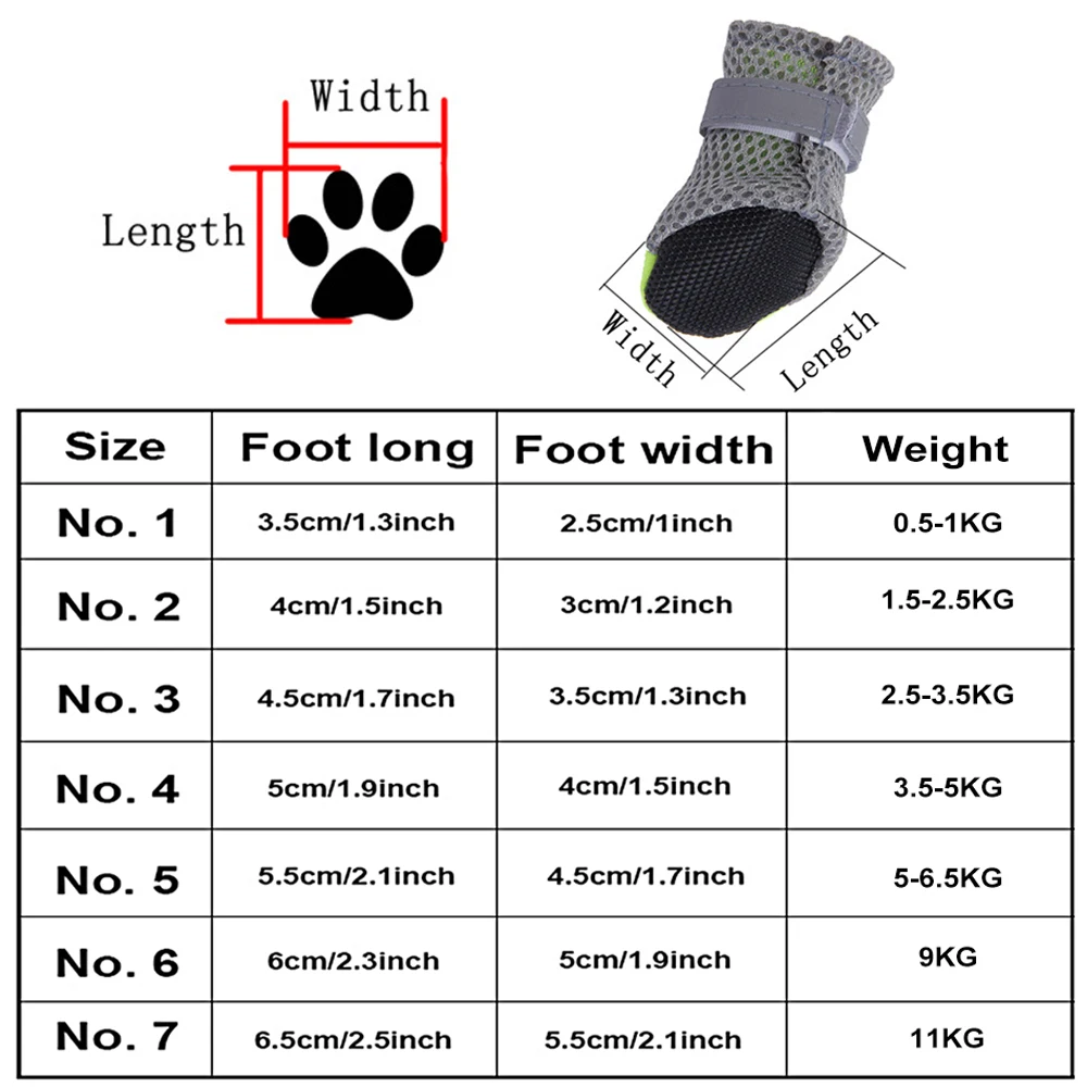 4 шт. водонепроницаемые зимние ботинки для собак