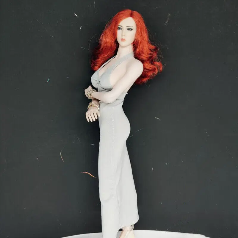 

Only Light Grey Dress 1/6 Scale Clothes Female Elegant Evening Dress Model