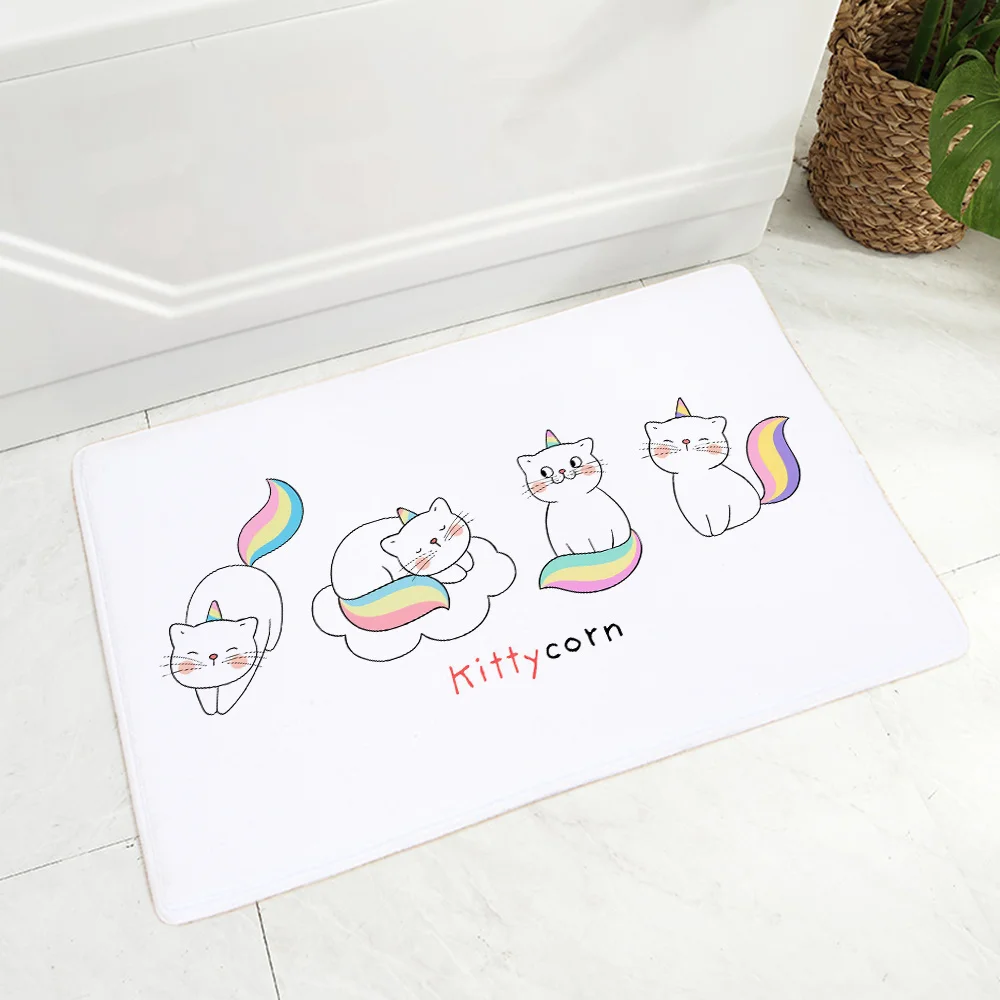 

Напольный комнатный коврик, входной коврик для ванной, моющийся Мягкий женский коврик из пены с эффектом памяти, милые Мультяшные коврики д...