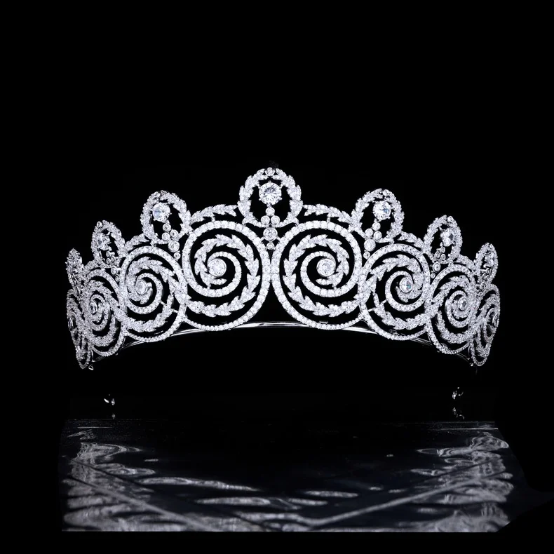 

New European and American Retro Bridal Wedding Classical Zircon Queen Crown Wedding Headdress Crown Wedding Accessories in Stock