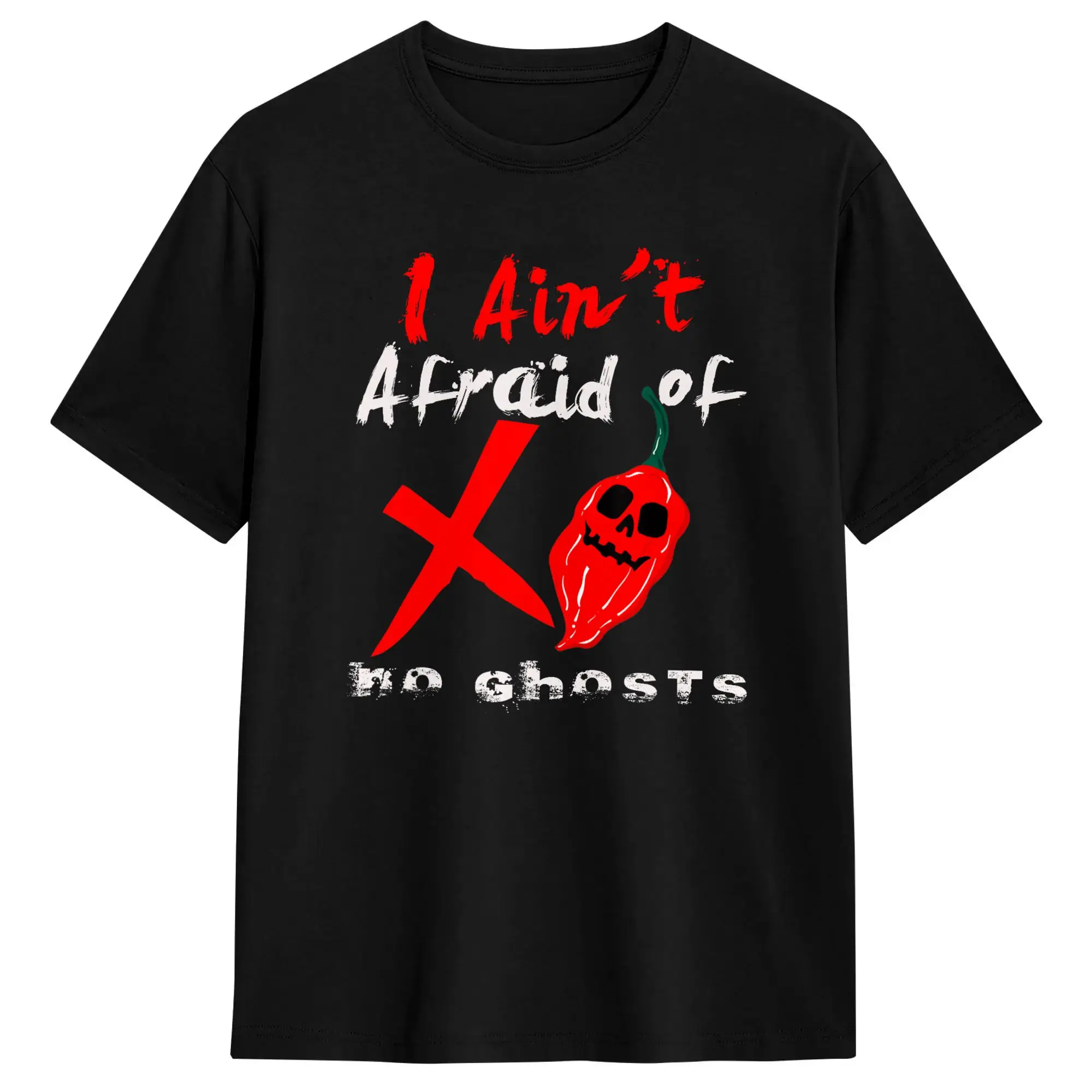 Фото Футболка Amazing Ain't Afraid of No Ghost Pepper Chili Head для мужчин, хлопковая футболка с круглым вырезом, футболка с короткими рукавами, одежда 6XL №1