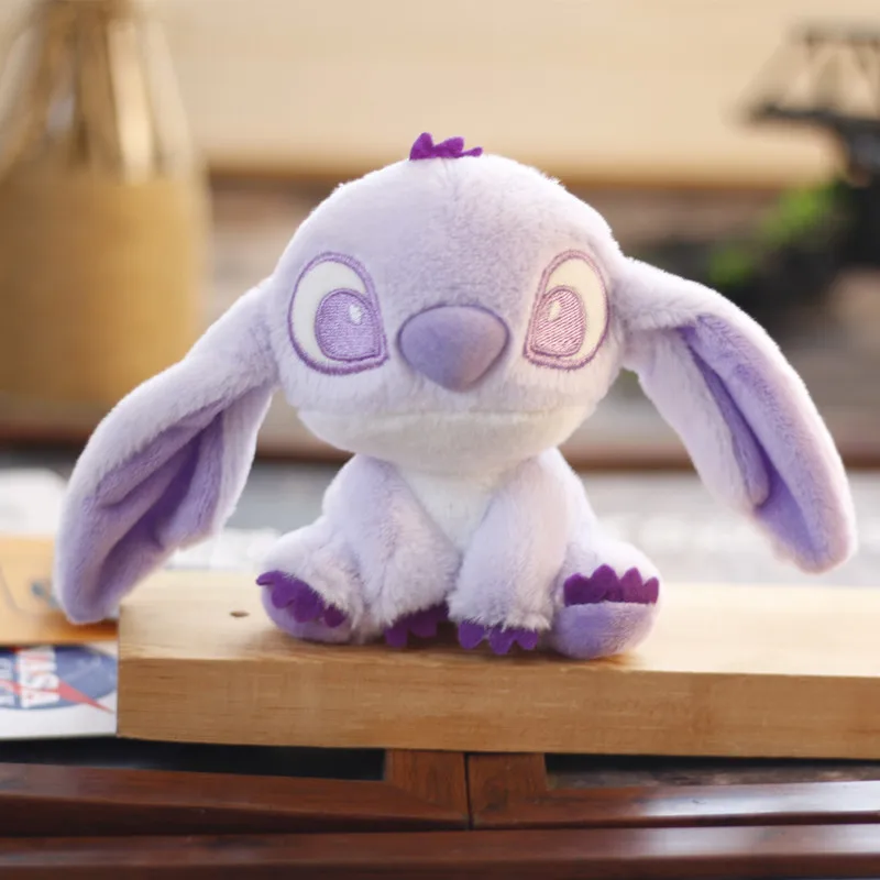 

Disney Stitch Purple Plush Pendant Cartoon Doll Cute Amulet car Bag Pendant Cartoon Stitch Boys And Girls Bag Keychain Gift