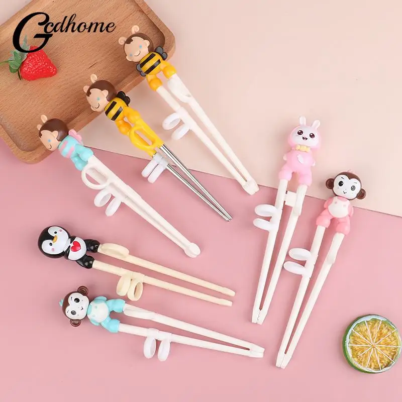 

Детские палочки для еды, розовые и голубые тряпки, 1 пара, учебные палочки