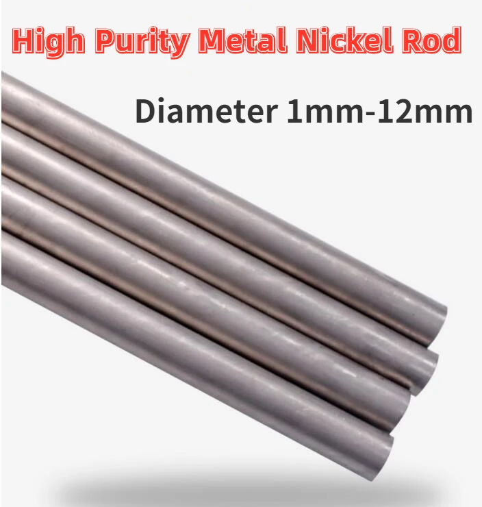

1PC Ni 99.99% High Purity Metal Nickel Rod Diameter 1mm-12mm Customizable Special Materials for Scientific Length 200mm