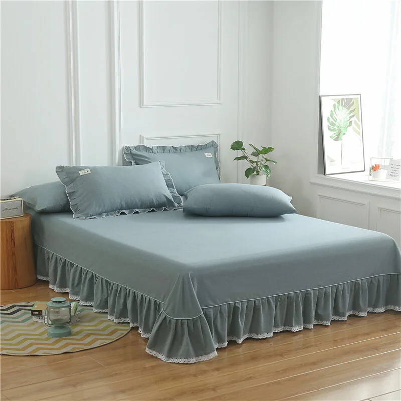 00 Cotton Xinjiang Bed Sheet Skirt Single Piece Pure Washed .L8 M Lace plus Size Bedspread Bedspre...