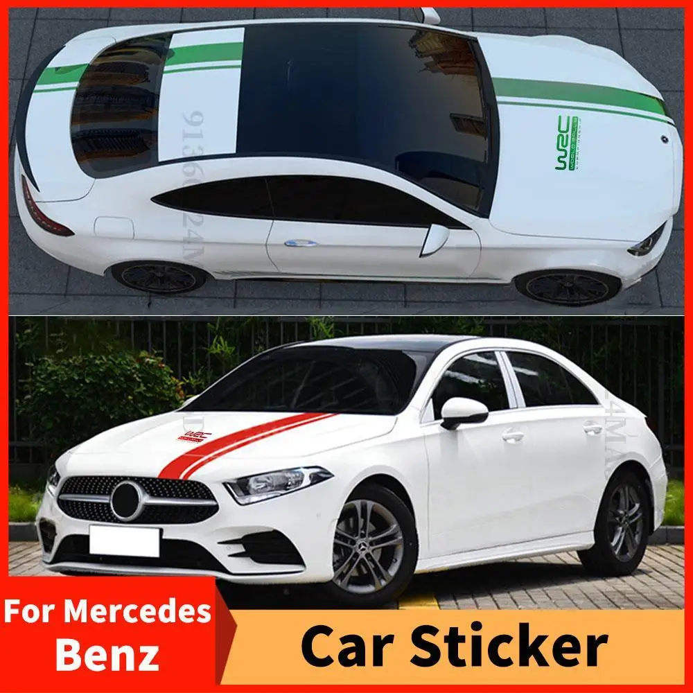 

Наклейка на крышу капота Mercedes Benz A W176 W177 B C W204 W205 AMG E W212 W213 E63 CLA CLS SLK