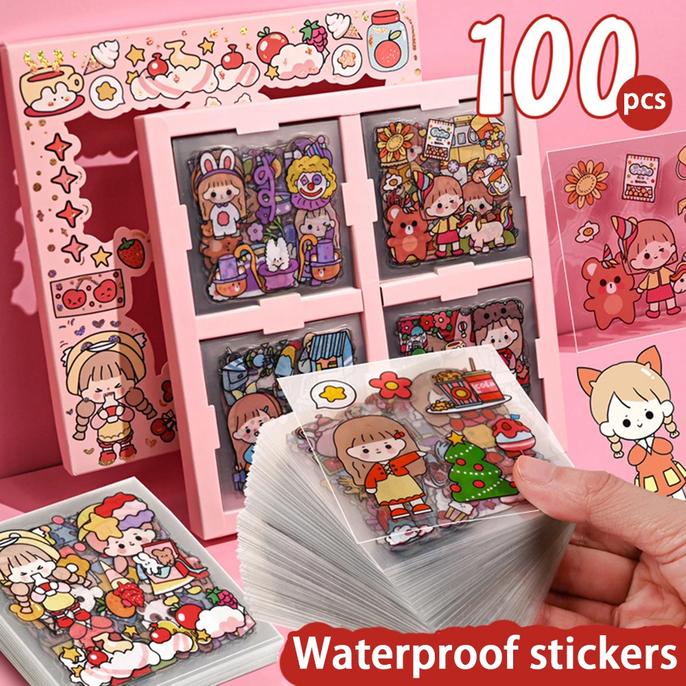 

100 листов/коробка наклейки с милыми рисунками kawaii DIY Руководство ежедневник планировщик украшения наклейки этикетки наклейки для скрапбуки...