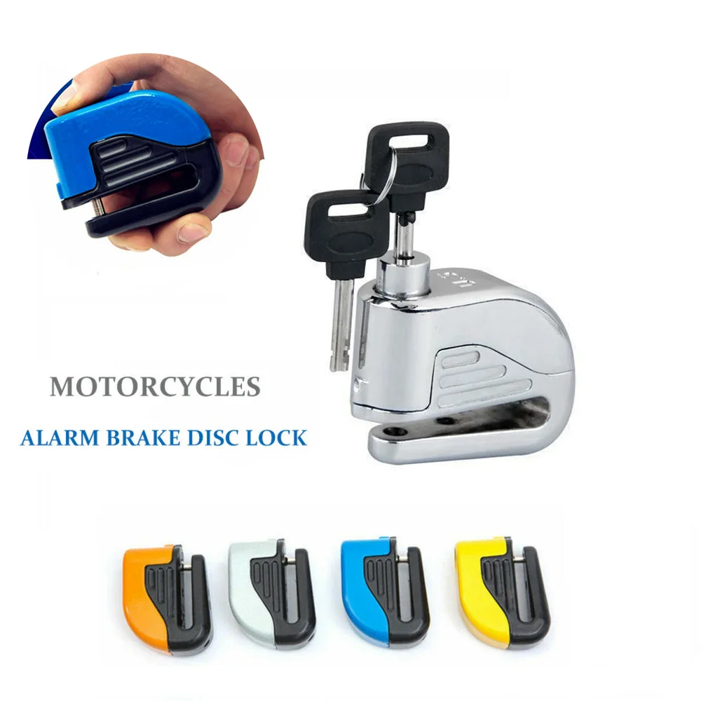 

Motorcycle Wheel Disc Brake Lock Anti-theft Waterproof 100db Motorcycle Wheel Security Alarm with 2 Keys