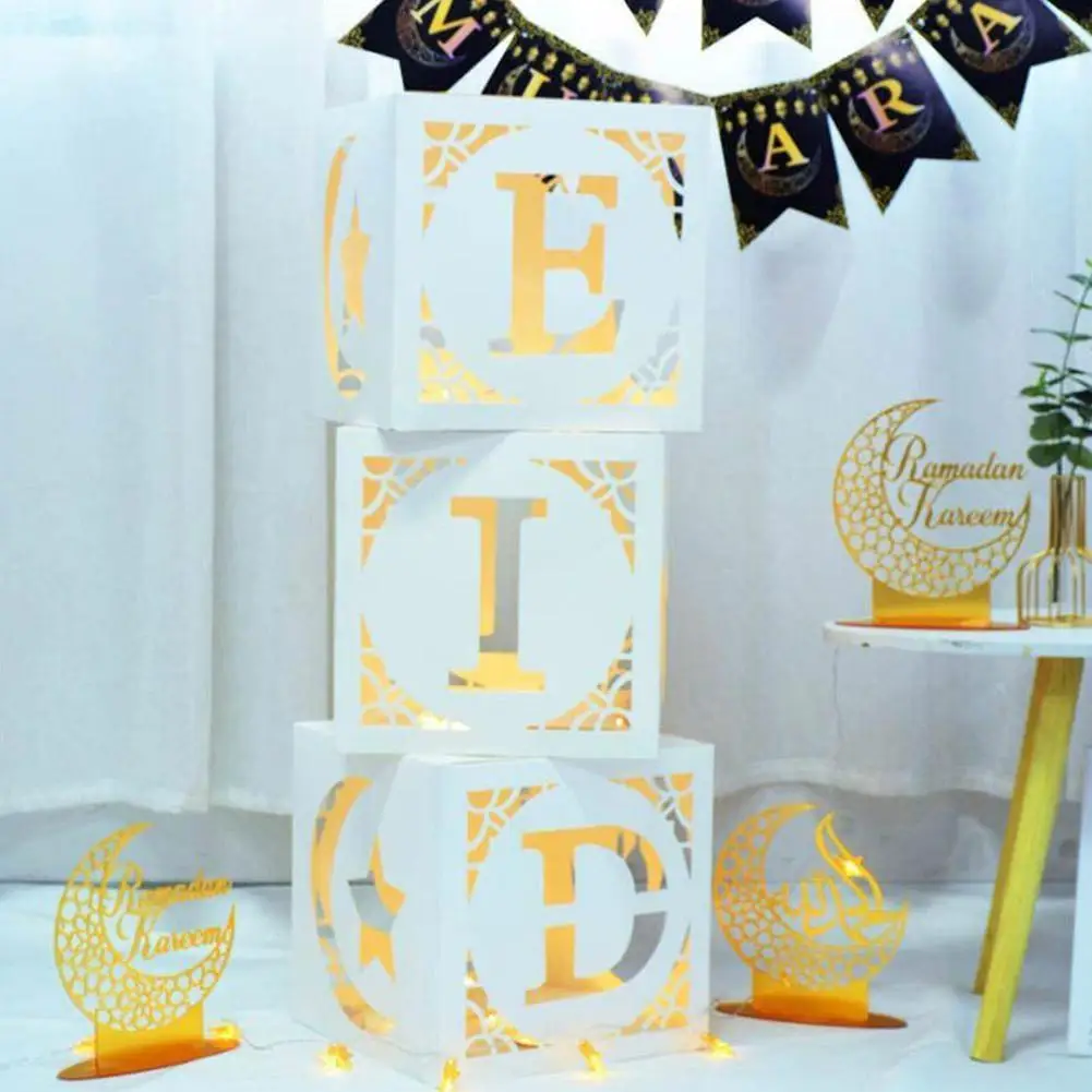 

Eid Mubarak Box Decoration Letter Balloons Box 2023 Ramadan Decorations For Home Balloon Decor Eid Ramadan Kareem N7k4