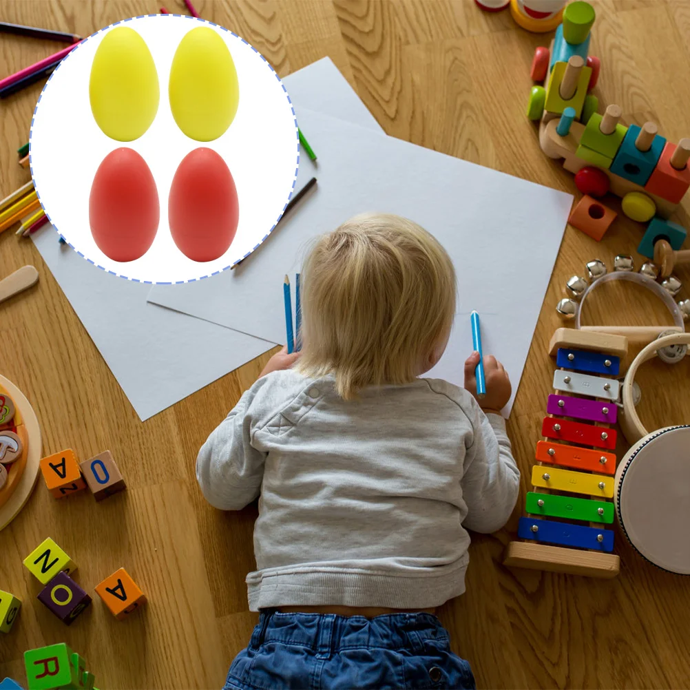 

Egg Shakers Musical Toy Shaker Kids Instrument Eastereggs Maraca Bongos Percussiontoys Basket Filler Maracas Babies Woodbaby
