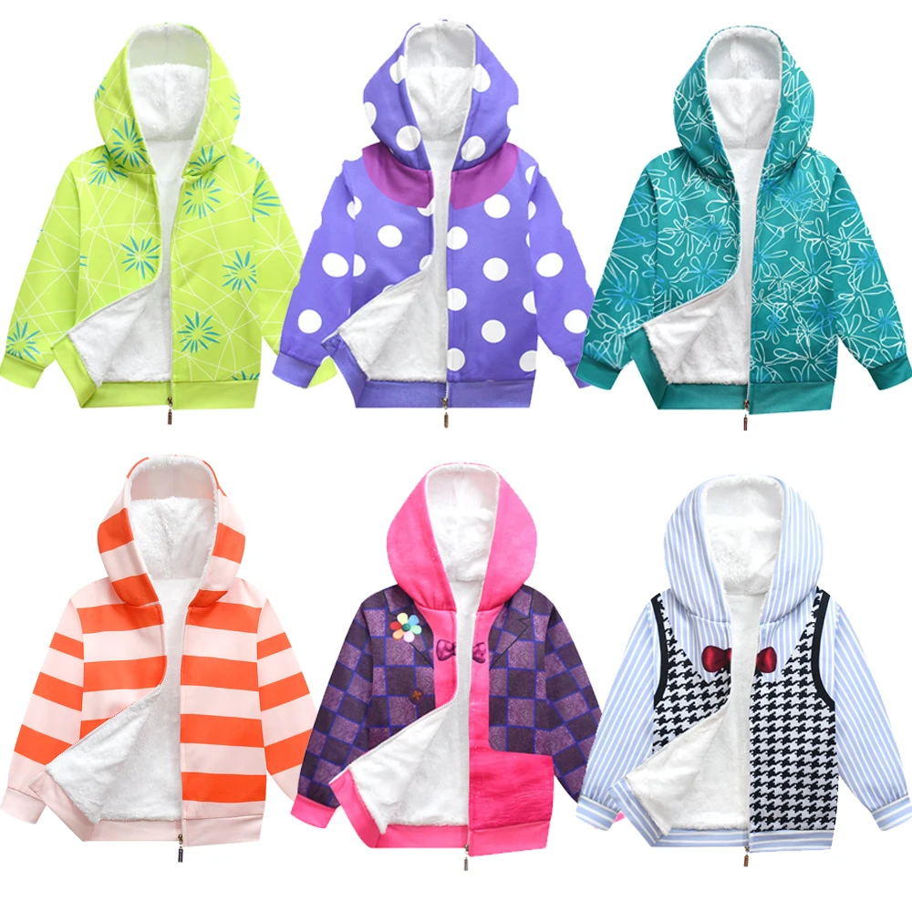 Костюм Envy с героями мультфильмов Inside Out 2 детские толстовки капюшоном на молнии