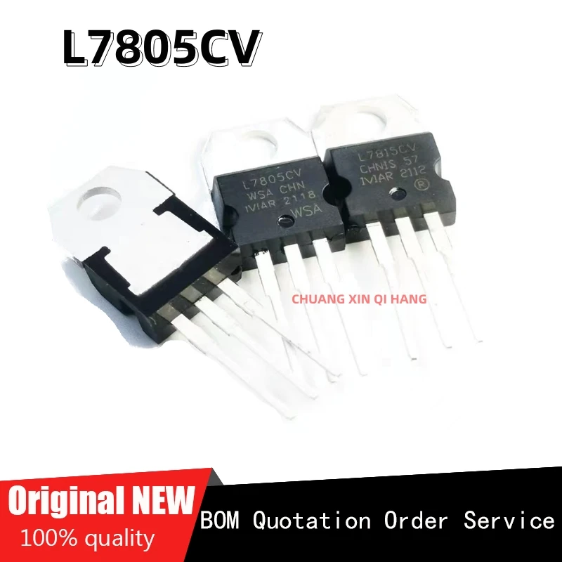 

10pcs/Lot L7805CV L7805 IC REG LINEAR 5V 1.5A TO220AB New Original