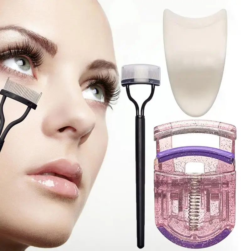 

Eyelash Applicator Kit Long Lasting Pressing Eyelash Curler Mini Eyelash Curler And False Eyelash Applicator Tweezers Extensions