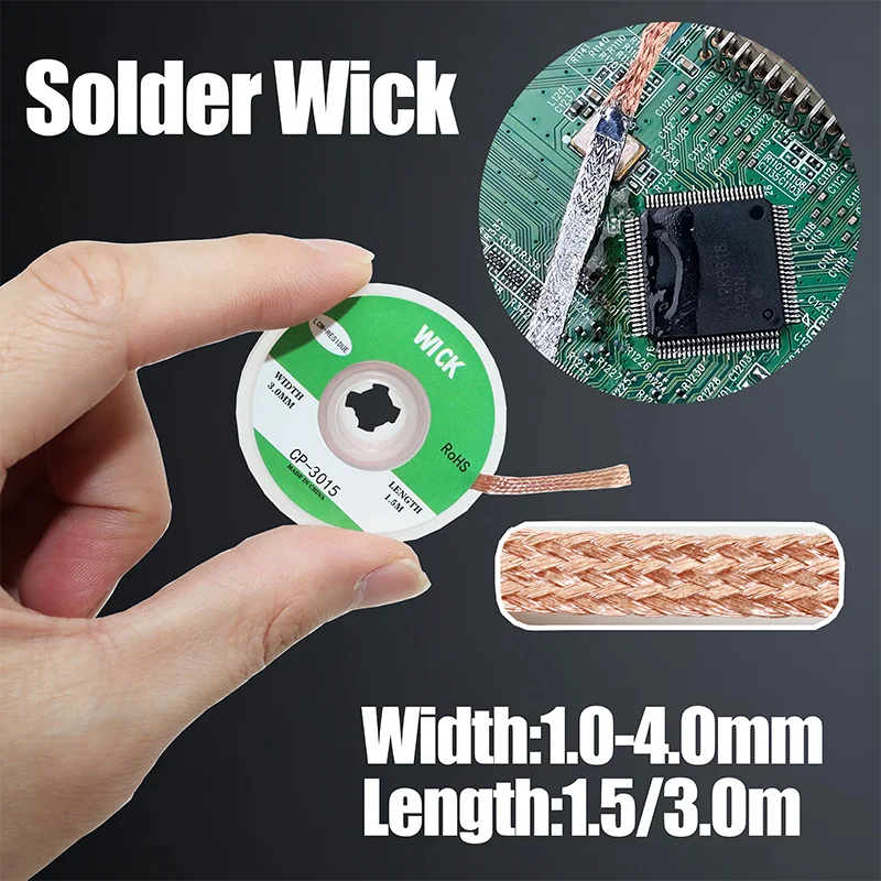 Оплетка для распайки медная сетка провод 1 5/2 0/2 5/3 0 мм сварочный кабель фитиль