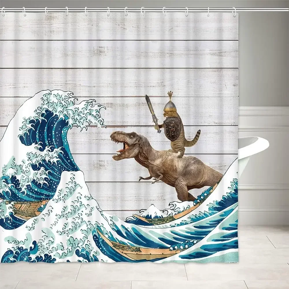 

Детские занавески для душа Динозавры, полиэстер