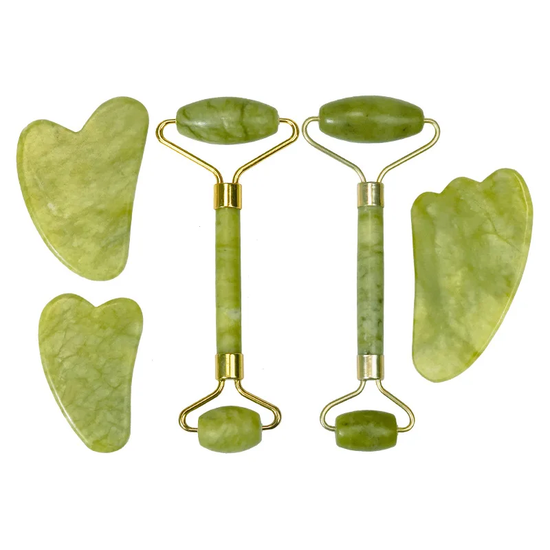 

Beauty Jade Massage Roller Facial Massage Wrinkle Removing Lifting Facial Beauty and Skin Care Tools Scraper Shape The Face