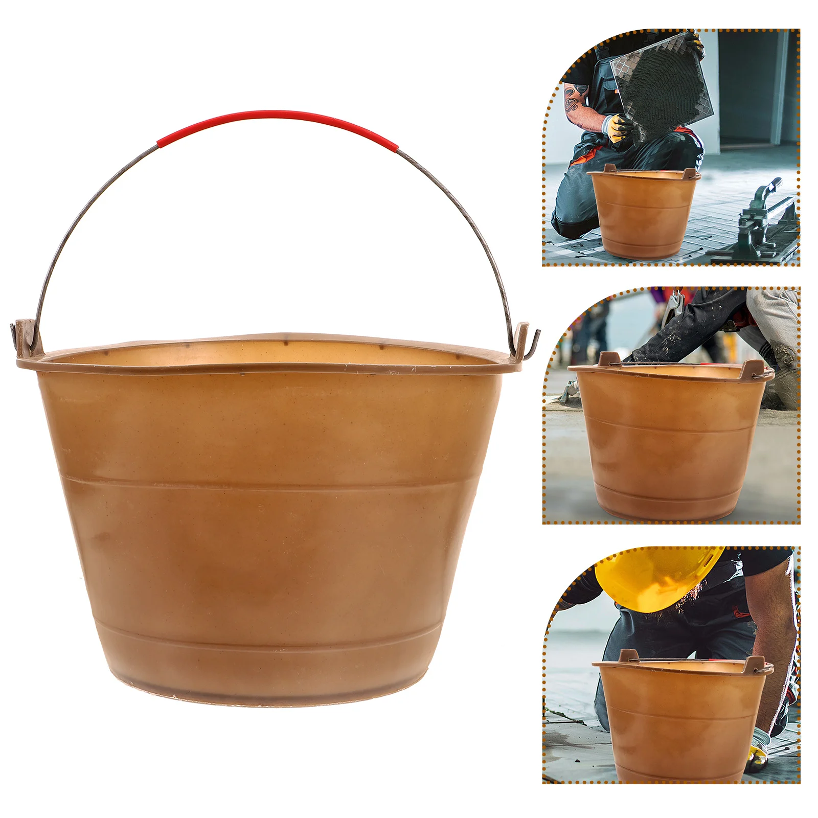 

Cleaning Tools Empty Bucket Concrete Handle Heavy Sand Portable Plastic Cement Mason