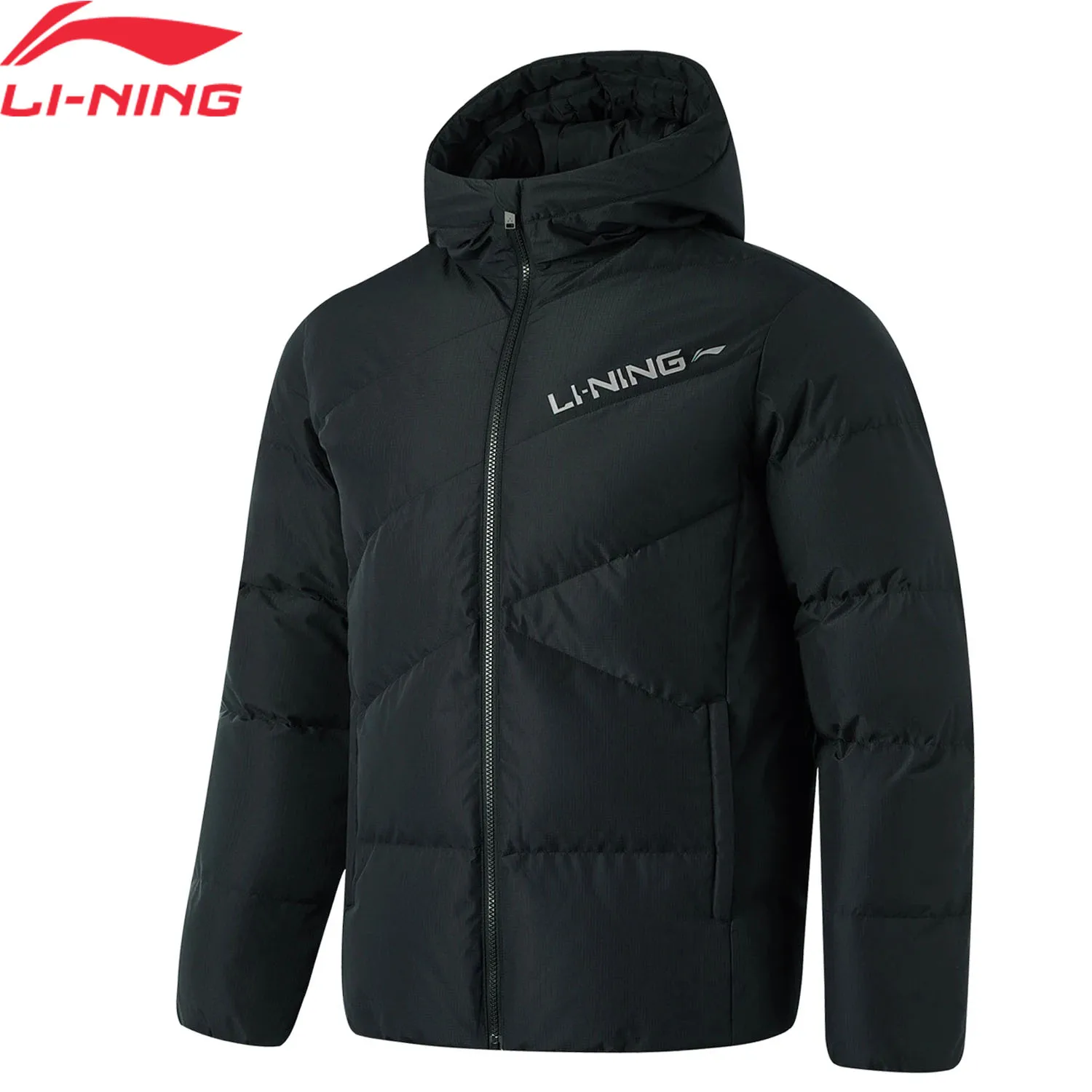 Li Ning Мужской короткий пуховик для фитнеса PFC-FREE WATER REPELLENT Зимнее тепло Обычное