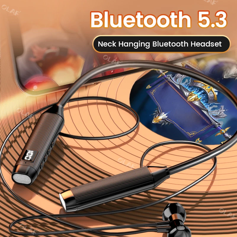 Беспроводные наушники Super Power Bluetooth-наушники с шейным ободом магнитные