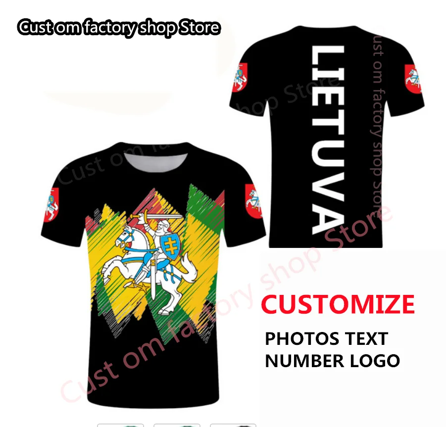 

2022 New LITHUANIA T-shirt nation flag lt lietuva lietuvos lithuanian men's women's tshirt punk style top tees t shir