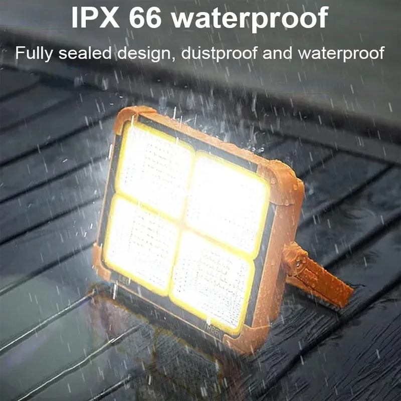 Портативный Светодиодный Фонарь Для Кемпинга На Солнечной Энергии С Магнитом