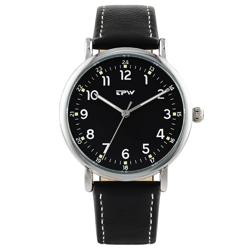 New fashion men's quartz watch waterproof luminous belt watch simple multi-functional men's watch