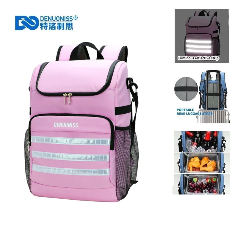 

Women Cooler Bag Backpack Picnic Thermal Food Delivery Ice Thermo Lunch Camping Refrigerator Insulated Pack Supplies