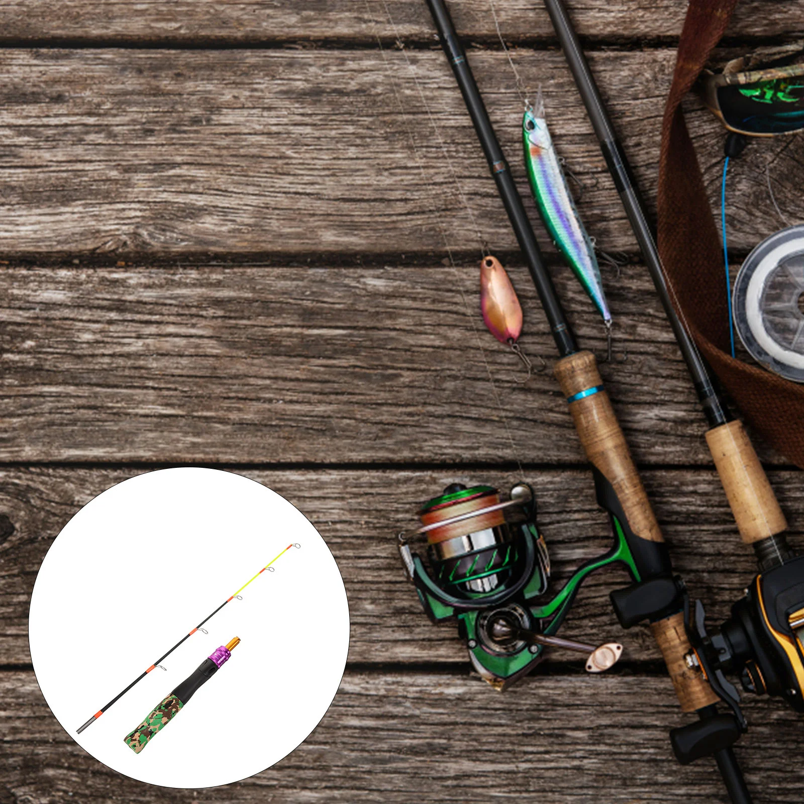 

Convenient Angling Rod Straight Handle Mpowered Fishing Carbon Carp Winter