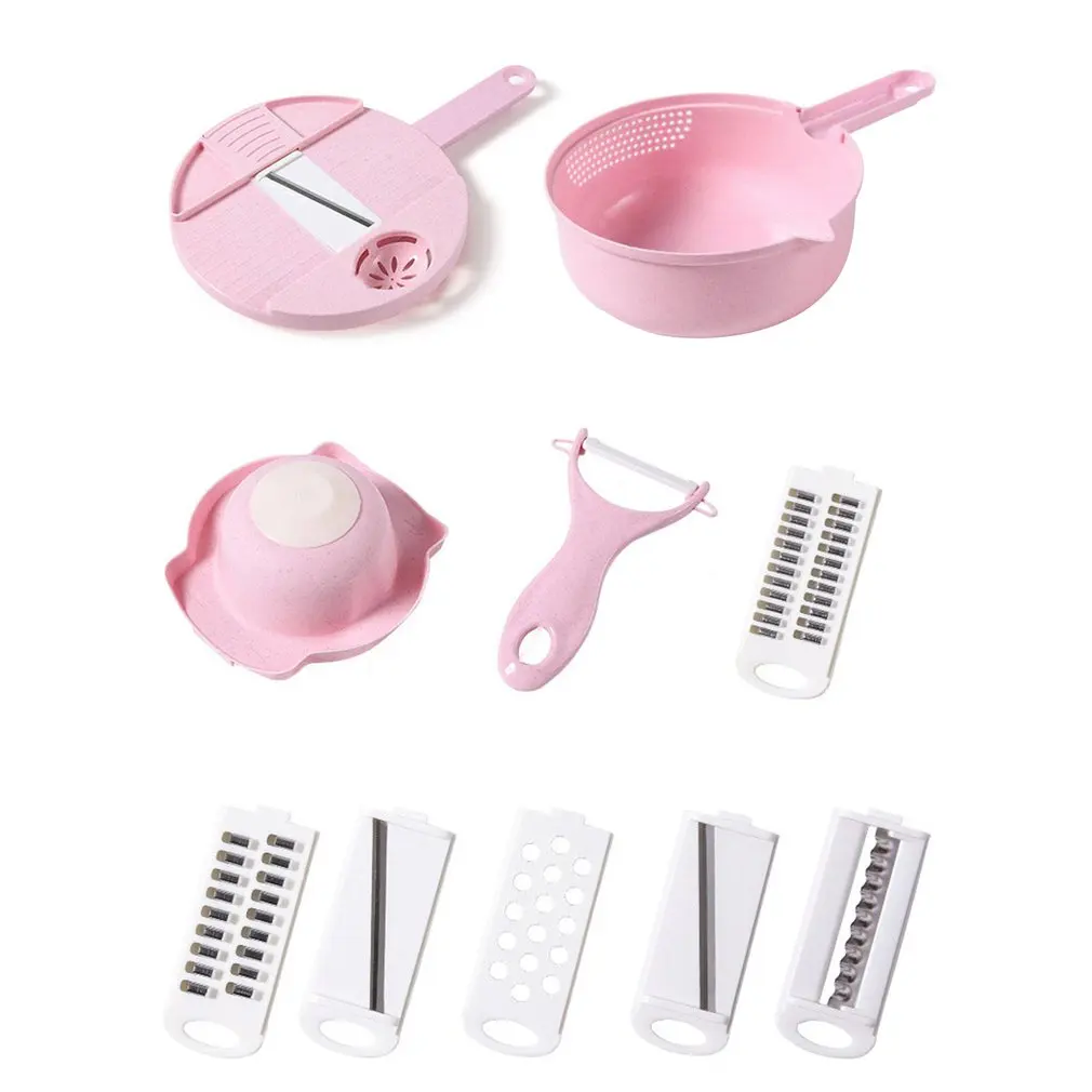 

Терка из 12 предметов, кухонный слайсер, бытовой резак для картофеля, редис, кухонные аксессуары, инструменты, резак для картофеля, лезвие из ...