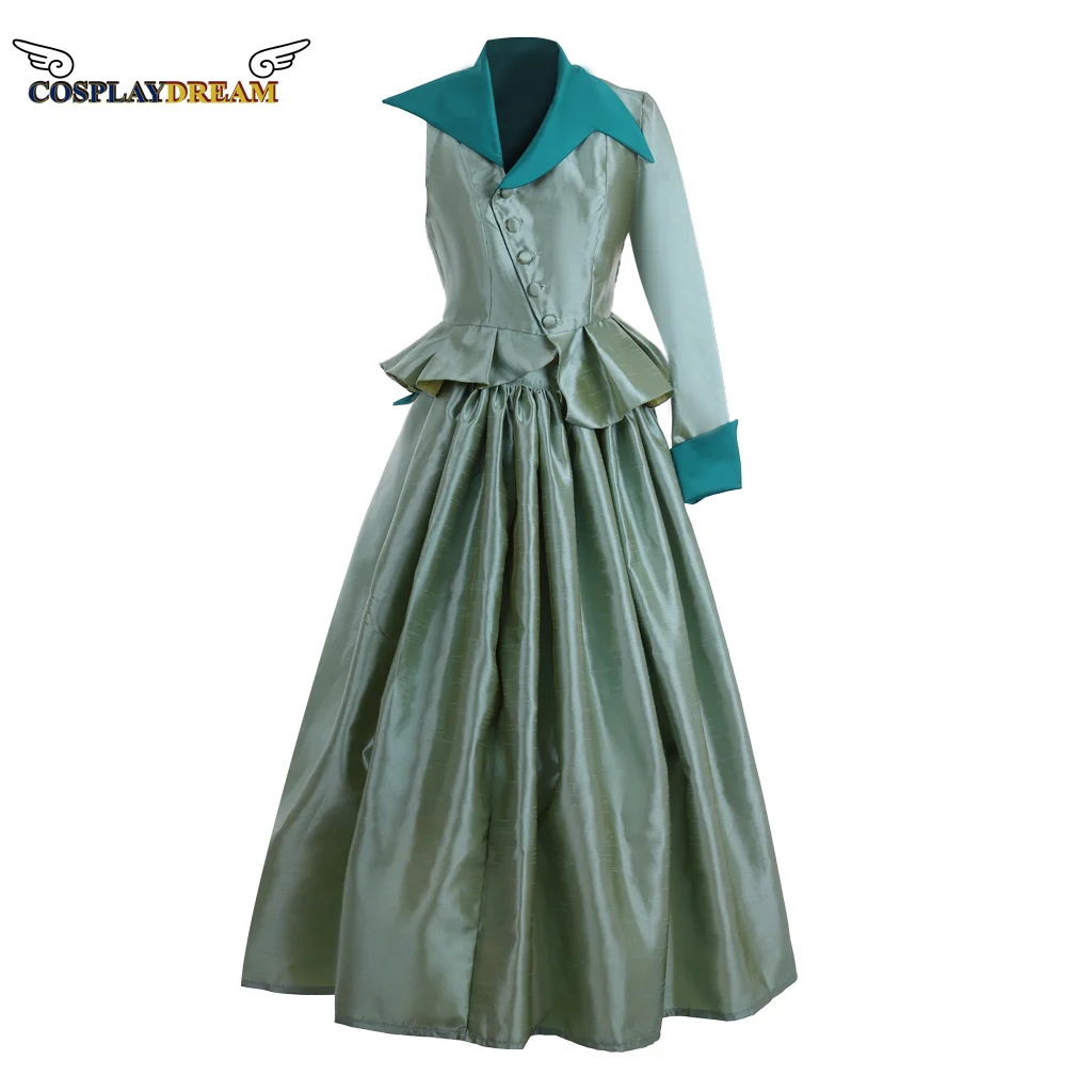 

Glinda costume GREEN dress wicked musical glinda the good witch cosplay costume Halloween Party Dress Medieval Vintage Dress