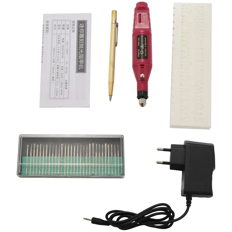 

Electric Micro-Engraver Pen Mini Diy Engraving Tool Kit For Metal Glass Ceramic Plastic Wood Jewelry With Scriber Etcher 30 Bits