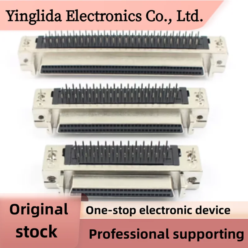 Разъем SCSI DB мама-папа 50 68 100-контактный прямоугольный 90 180 градусов отверстие