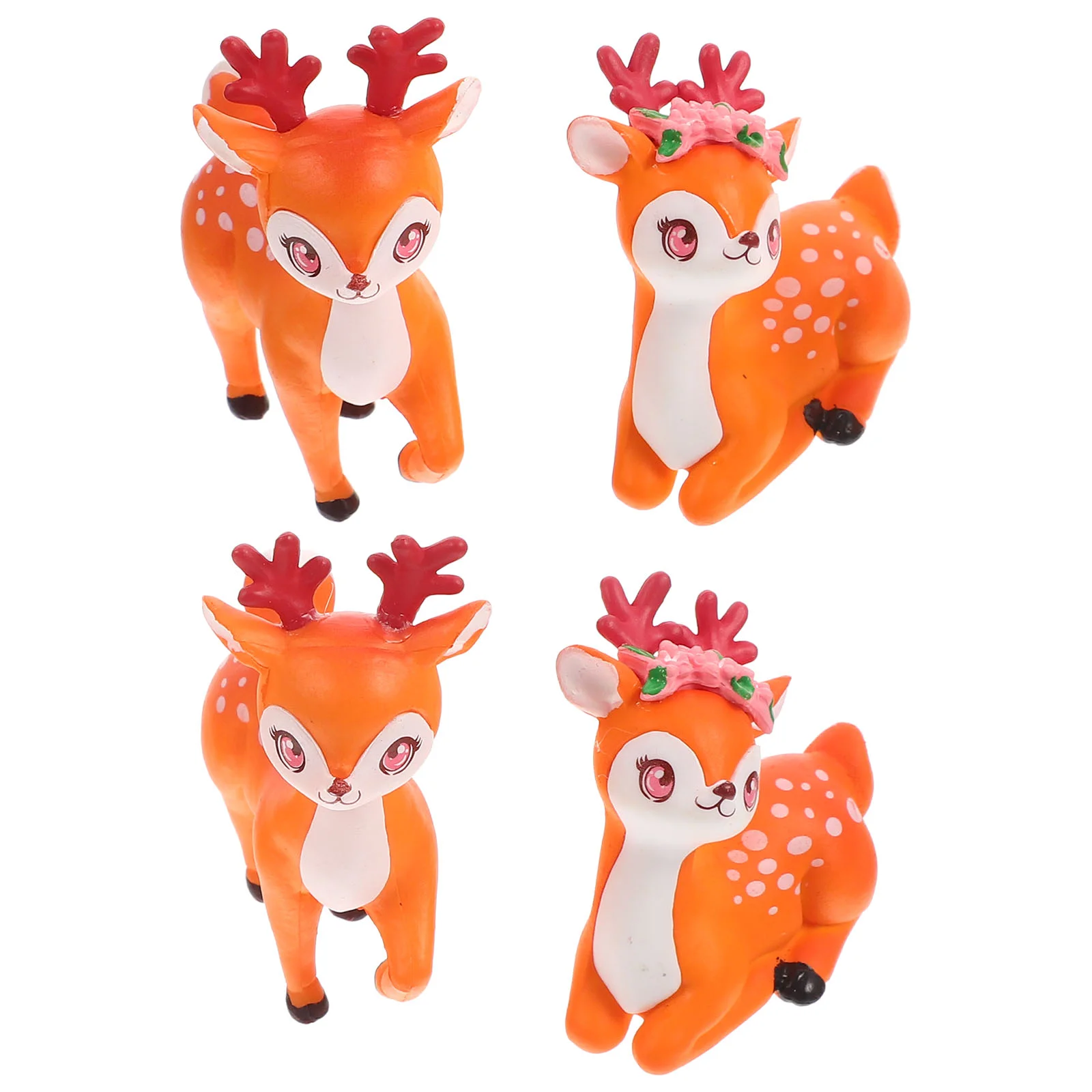 Купи Deer Figurines Figures Miniature Christmas Reindeer Toys Educational Cake Figure Elk Toppers Decor Animal Figurine Statues за 247 рублей в магазине AliExpress