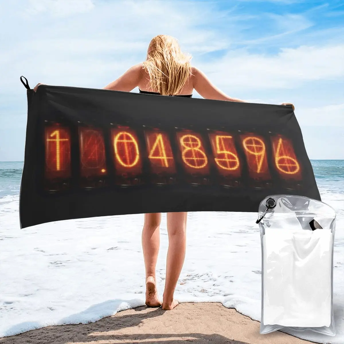 

Stones of Destiny's Gate Polyester Cotton Large Beach Towel Women's Bathrobes Outdoor Travel Portable Quick drying Non-fading