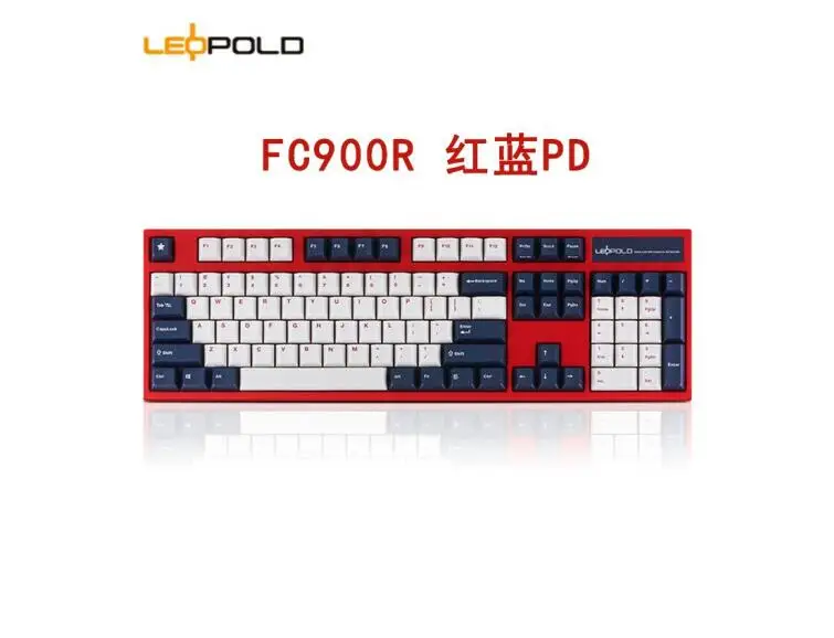 Механическая клавиатура LEOPOLD FC900R PD белая синяя утолщенная двухцветная 104 клавиш -