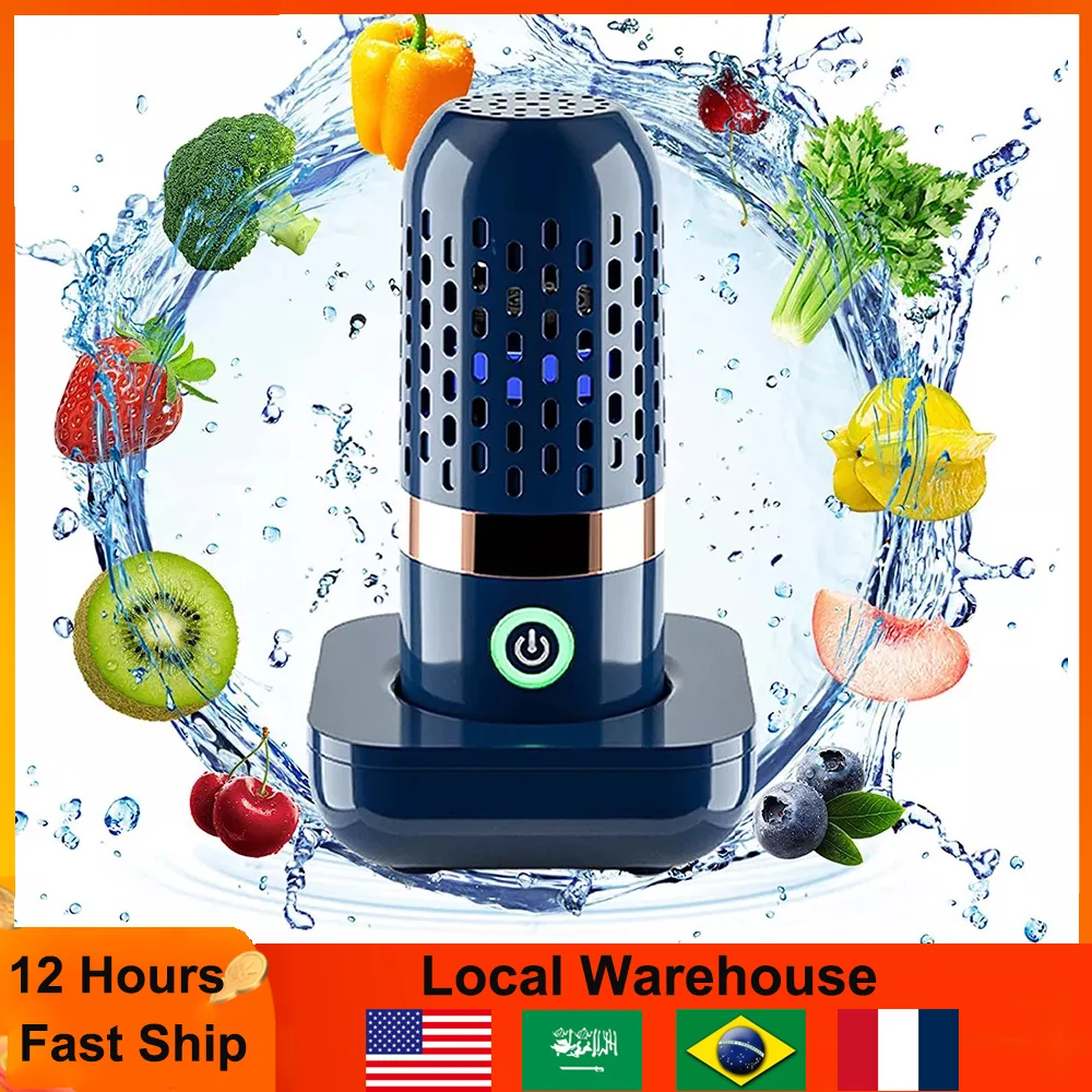 

Vegetable Cleaner Capsule Shape Fruit Vegetable Washing Machine Household Fruit Purifier Wireless Vegetable Cleaning Machine