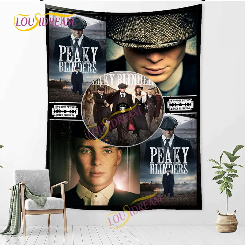 

Peaky Blinders psychedelic tapestry style popular hippie actor Cillian Murphy tablecloth beach home mural decorative tapestry.