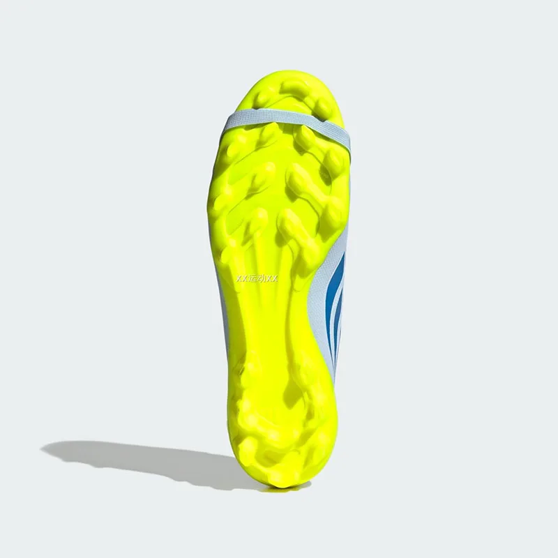 Фото Популярные футбольные бутсы Adidas JS0345 унисекс для твердого грунта (AG), цвета: синий, светло-синий, ярко-желтый, флуоресцентный. №4