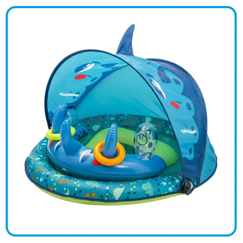 

Swim School Dino Pool Float, Activity Center Baby Boat, Child’s Pool Toy for Ages 6-24 Months