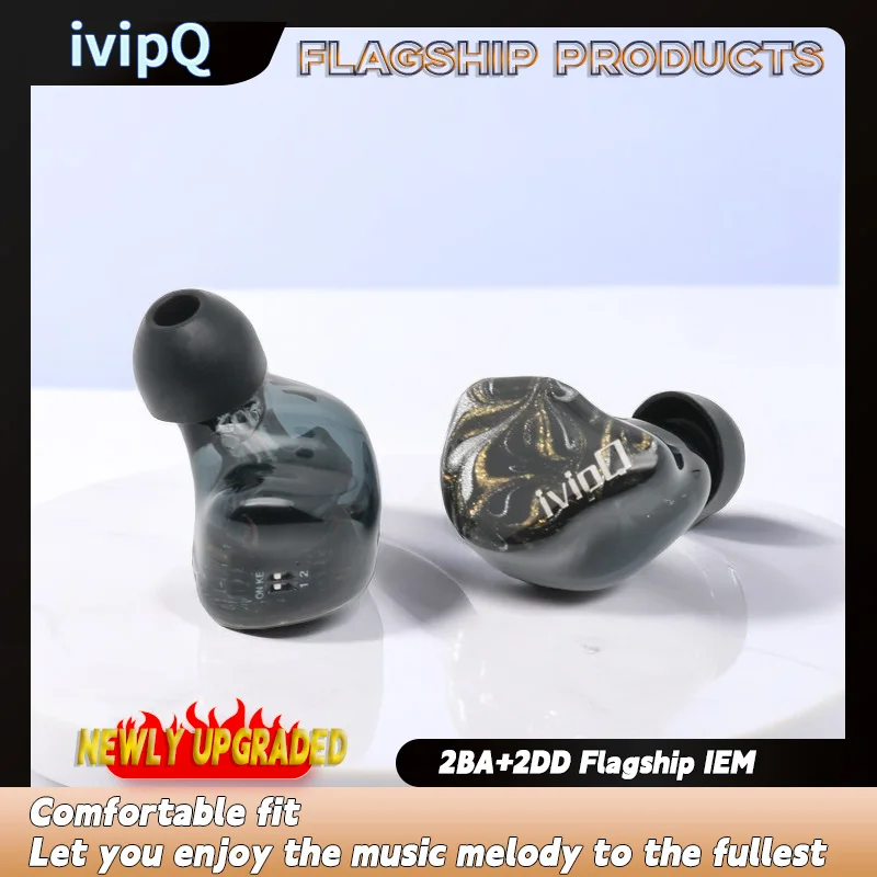 Наушники-вкладыши ivipQ Conch V13 2BA + 2DD