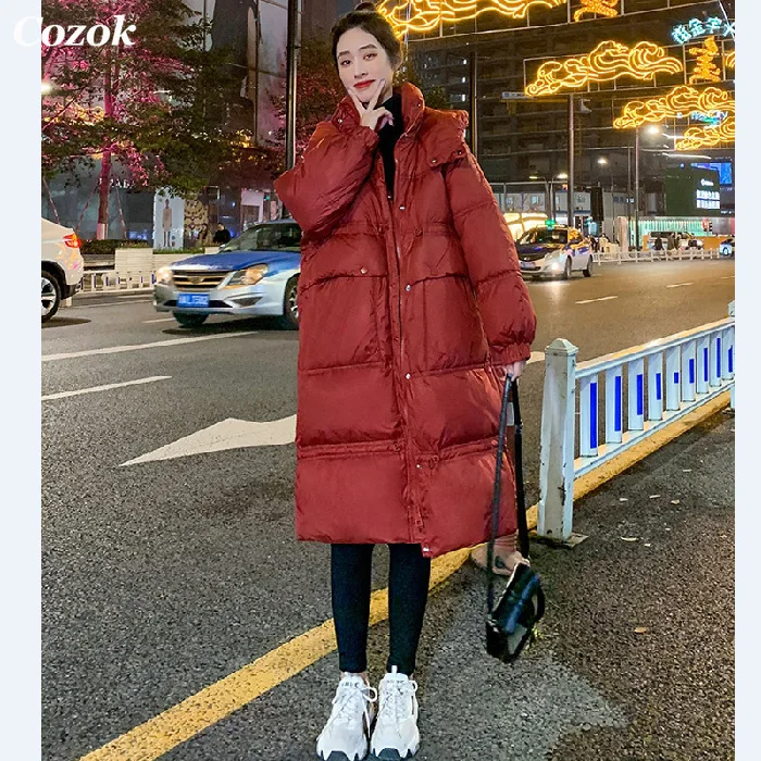 Women's Winter Jacket 2021 Long Oversize Luxury Down Jacket with Hood for Female New Warm Loose Thick Coat Lady enlarge