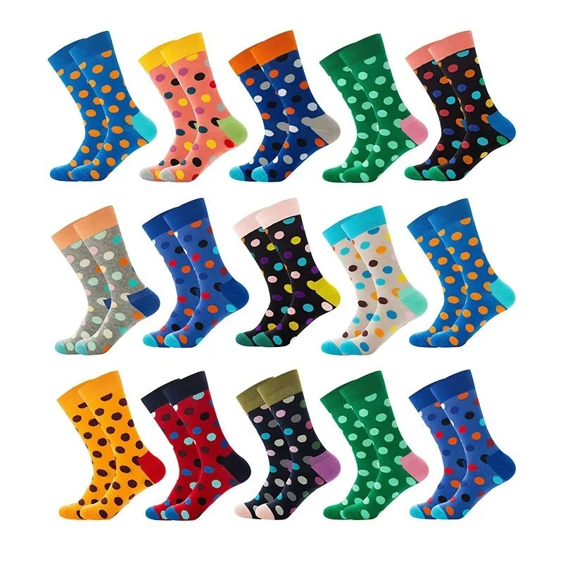 

12 Colors Dot Men's Socks Hip-Hop Socks Street Socks