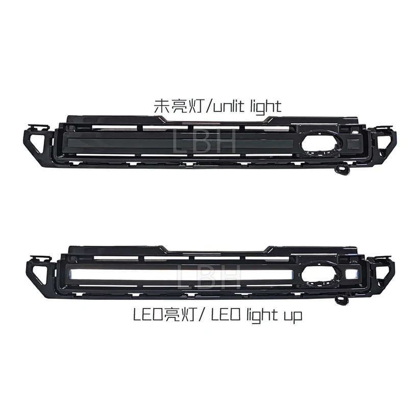 Решетка переднего бампера со светодиодными динамическими огнями дневные