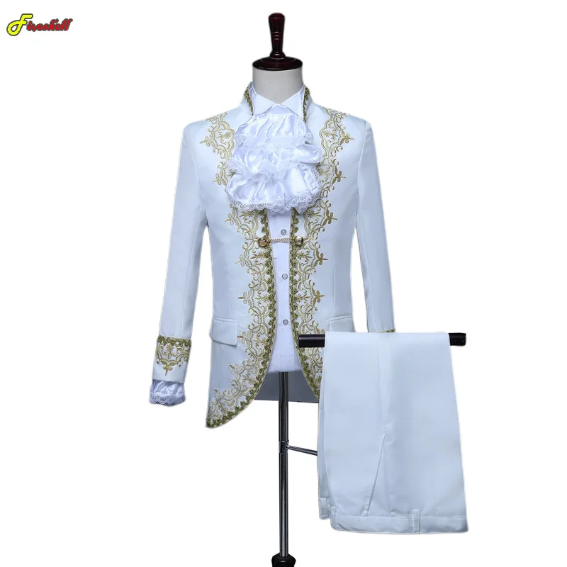 Мужские средневековые строгие костюмы смокинг Европейский Королевский двор