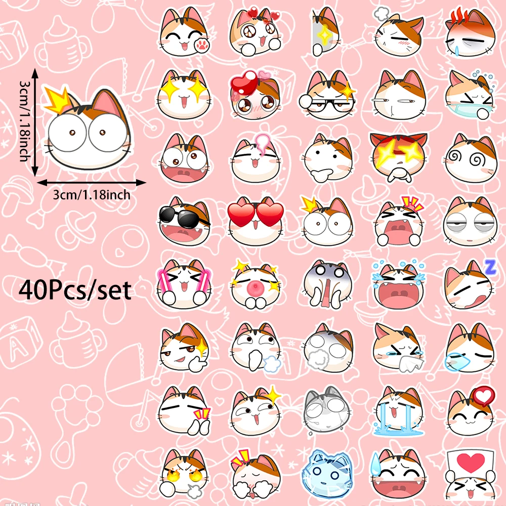 Наклейки с мультяшным рисунком 40 шт