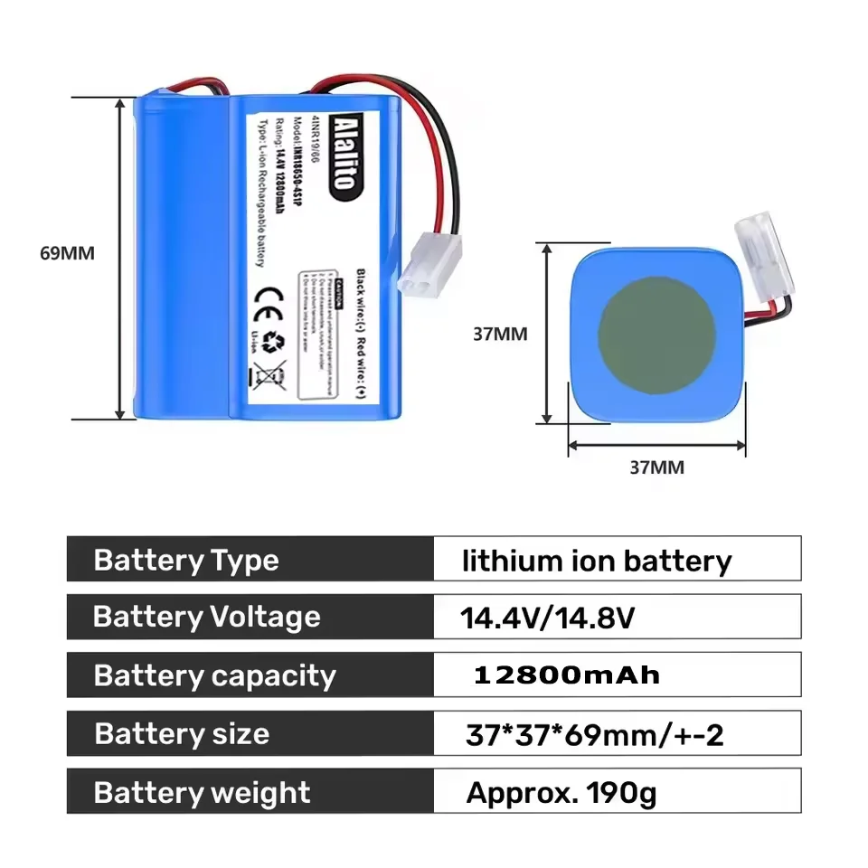 Фото НОВЫЙ литий-ионный аккумулятор 14.4В для робота-пылесоса Xiaomi Mijia Essential G1 MJSTG1, SKV4136GL H18650CH R30 R35 4S1P 9800мАч №3